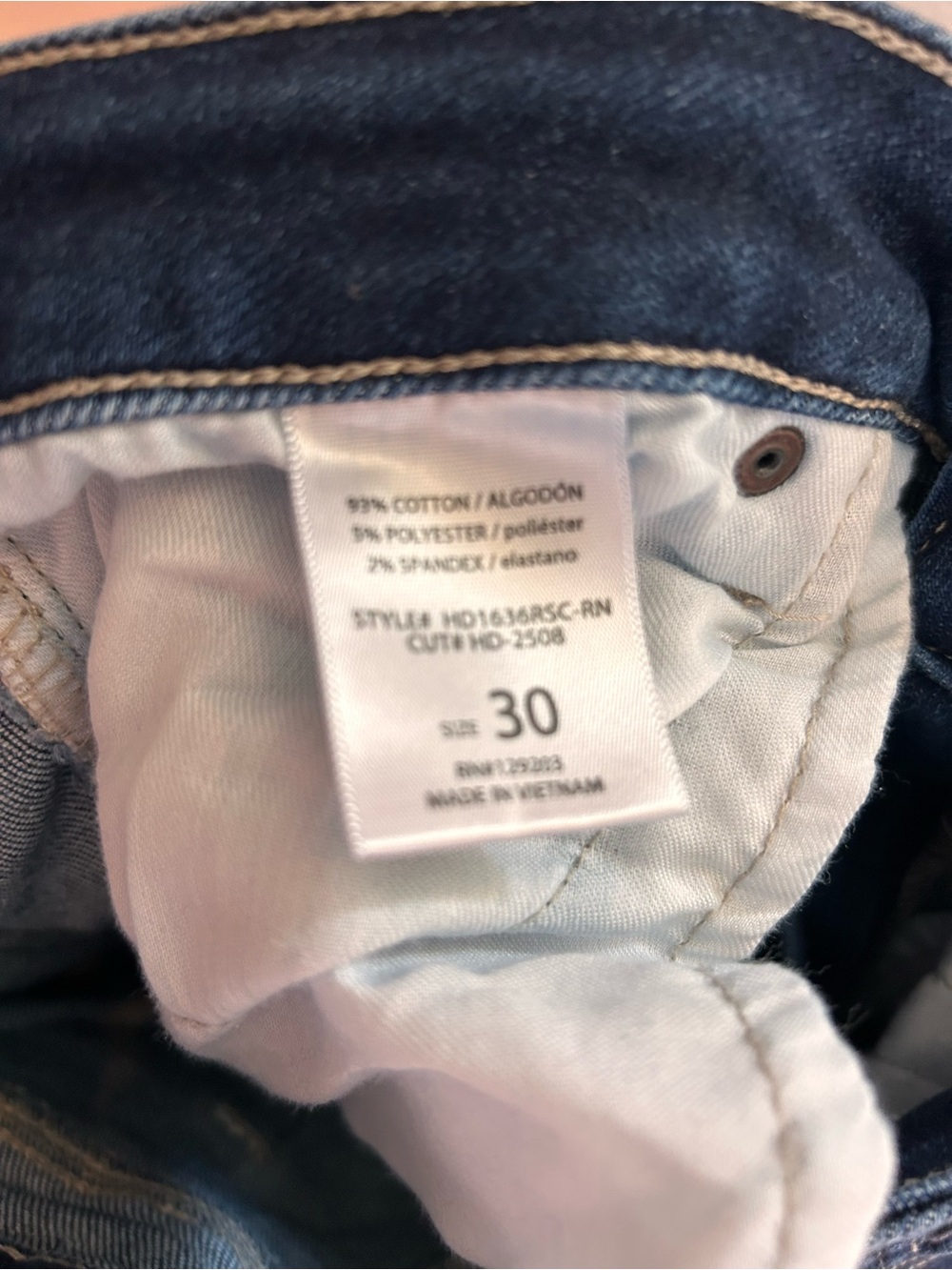 Frayed Hidden Jeans Size 30 - Picture 5 of 7